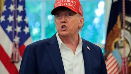 Le président américain Donald Trump, dans le bureau ovale, le 22 août 2025 à Washington.