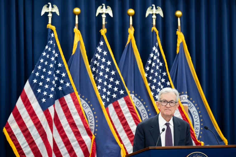 Le président de la Fed, Jerome Powell, lors d'une conférence de presse à Washington, le 28 janvier 2026
