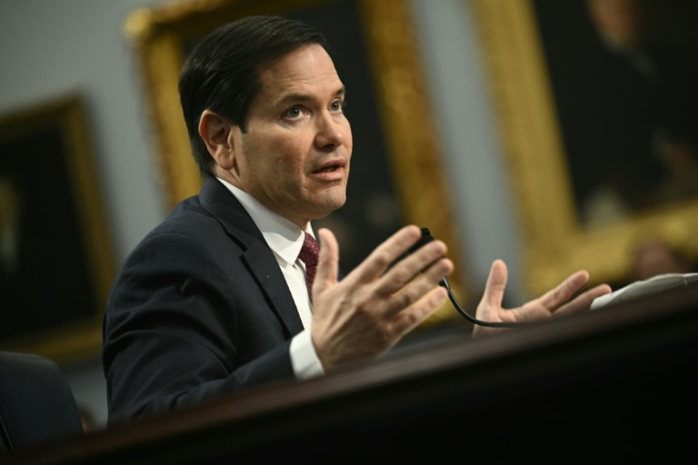 Le secrétaire d'État américain Marco Rubio lors d'une audition au Capitole, à Washington, le 21 mai 2025