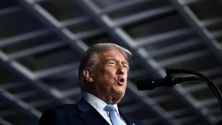 Le président américain, Donald Trump, s'exprime lors d'une conférence organisée par McDonald's, le 17 novembre 2025 à Washington