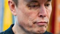 L'homme d'affaires et ex-conseiller du président américain Donald Trump, Elon Musk, avec un oeil au beurre noir lors d'une conférence de presse à la Maison Blanche, à Washington, aux Etats-Unis, le 30 mai 2025