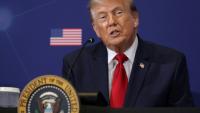 Le président américain Donald Trump prend la parole lors du Sommet sur la défense et l'innovation de Pennsylvanie, organisé à l'US Army War College le 15 juillet 2026 à Carlisle, aux Etats-Unis