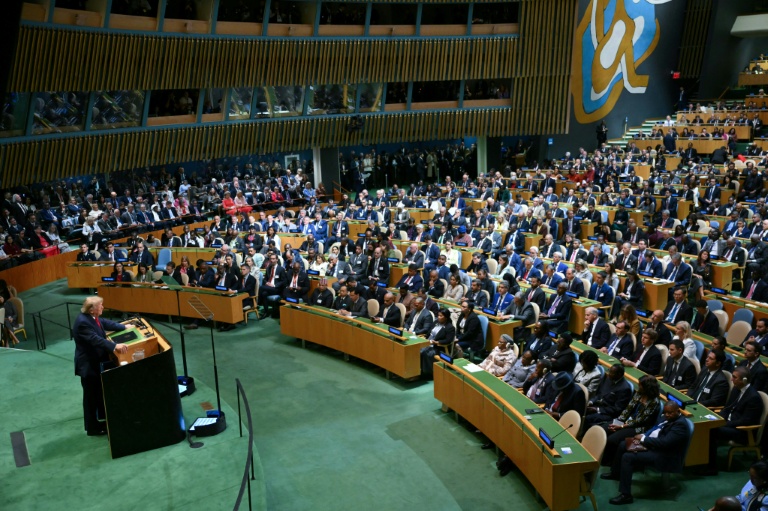 Le président américain Donald Trump à l'ONU, à New York le 22 septembre 2026