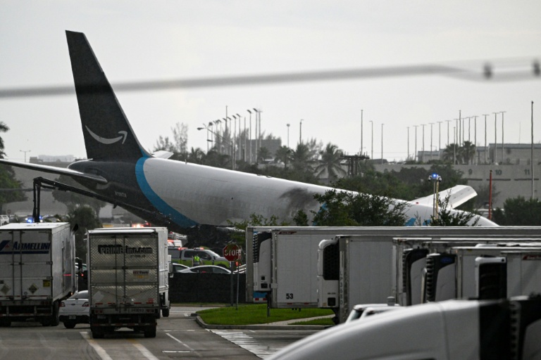L'avion-cargo d'Amazon sorti de piste, le 6 septembre 2026 à Miami, en Floride