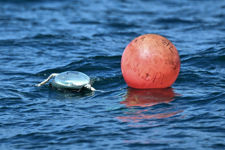Une bouée connectée, reliée par satellitte, près de Coffs Harbour, en Nouvelle-Galles du Sud, le 10 novembre 2025 en Australie