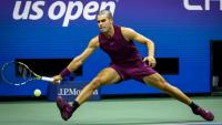 Carlos Alcaraz face à Reilly Opelka, lors du premier tour de l'US Open, le 25 août 2025 à New York