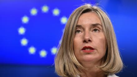 L'ancienne cheffe de la diplomatie de l'UE, Federica Mogherini, à Bruxelles, le 15 mai 2018