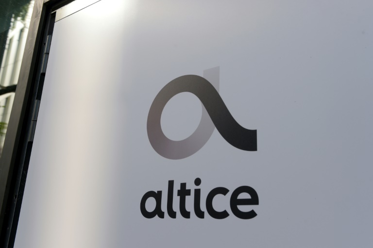 Logo du groupe Altice, le 11 avril 2019 à Paris