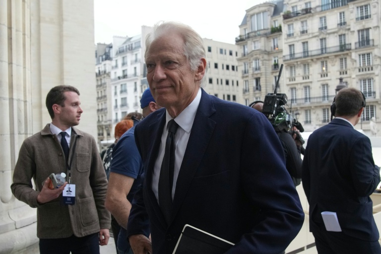 L'ancien Premier ministre Dominique de Villepin à Paris le 9 octobre 2025
