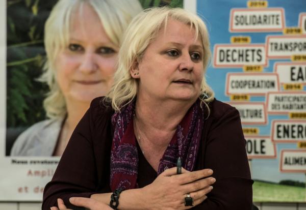 Michèle Picard, l'actuelle maire sortante de Vénissieux, le 9 mars 2015, à Vénissieux, dans le Rhône