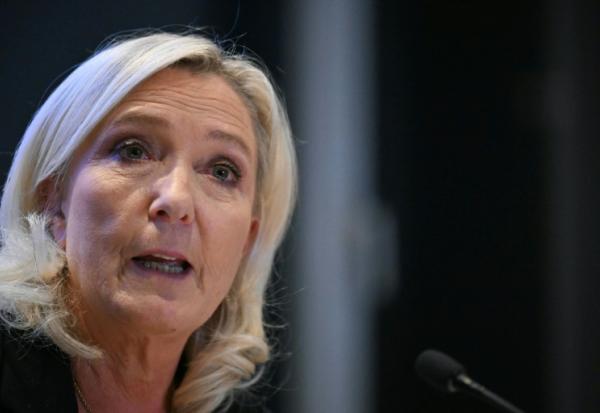 Marine Le Pen, candidate du Rassemblement national (RN), le 14 octobre 2026 à Bruxelles