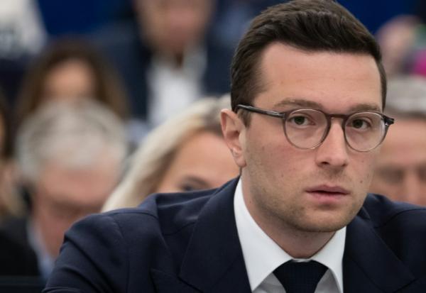 Le président du RN Jordan Bardella à Strasbourg le 20 mai 2026