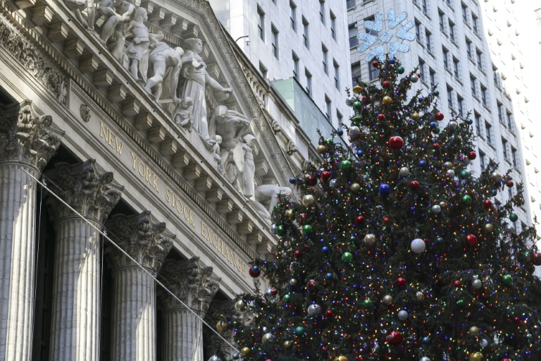 Vue extérieure de la Bourse de New York, le 5 décembre 2025