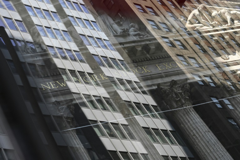 Vue extérieure de la Bourse de New York, le 4 août 2025