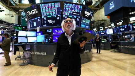 Un opérateur à la Bourse de New York, le 11 août 2025