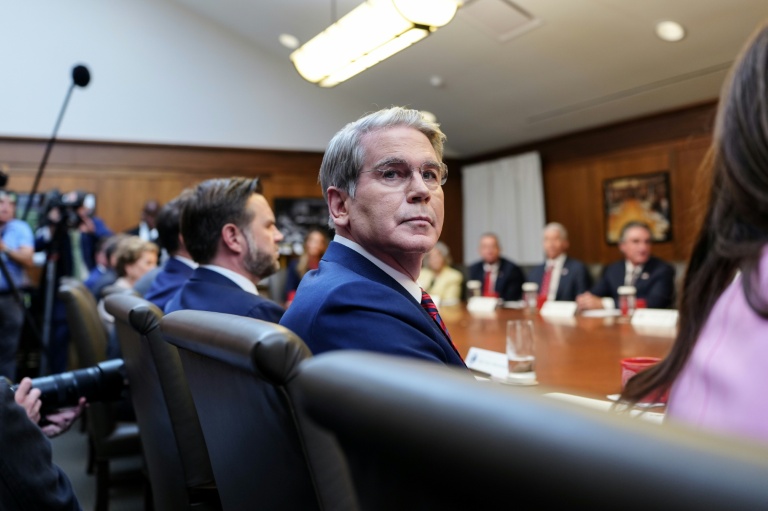 Le secrétaire américain au Trésor Scott Bessent assiste à une réunion à Camp David, dans le Maryland, le 31 juillet 2026