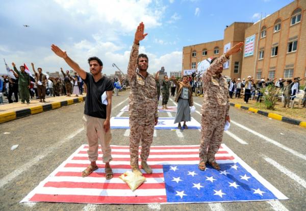 Manifestation de soutien aux rebelles houthis à Sanaa, au Yémen, le 22 juillet 2026