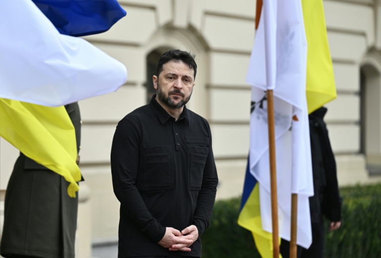 Le président ukrainien Volodymyr Zelensky à Kiev le 4 décembre 2025.