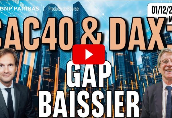 CAC 40 et DAX: ouverture en gap baissier - 100 % Marchés - 01/12/2025 - M