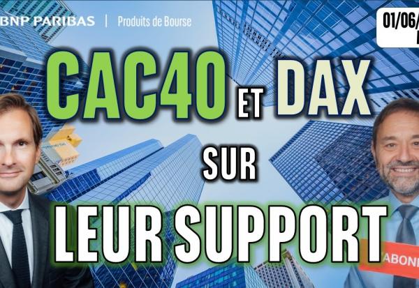 CAC ET DAX SUR LEUR SUPPORT - 100 % Marchés - 01/06/2026 - M