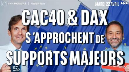 CAC40 et DAX s'approchent de supports majeurs - 100% Marchés
