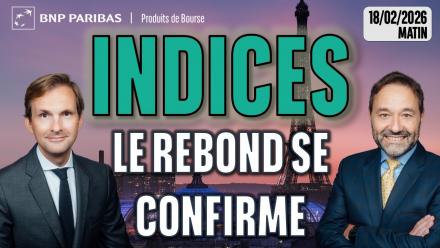 Indices : Le rebond se confirme - 100 % Marchés - 18/02/2026 - M