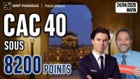 Le CAC repasse sous les 8 200 points - 100 % Marchés - 23/04/2026 - S
