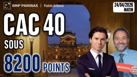 Le CAC repasse sous les 8 200 points - 100 % Marchés - 23/04/2026 - S