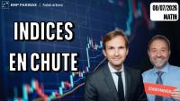 LES INDICES CONTINUENT LEUR REPLI !! - 100 % Marchés - 08/07/2026 - M