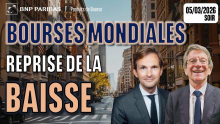 Reprise de la baisse sur les bourses mondiales - 100 % Marchés - 05/03/2026 - S