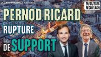 Rupture de support pour PERNOD RICARD - 100 % Marchés - 29/05/2026