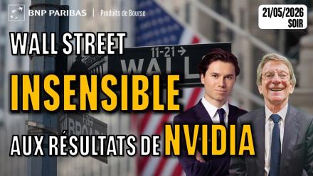 WALL STREET insensible aux résultats de NVIDIA - 100 % Marchés - 21/05/2026 - S